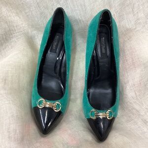 White House Black Market Samantha Emerald Heels